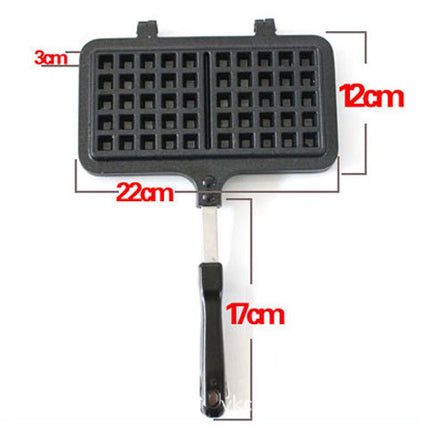 Non-Stick Waffle Maker Mold – Aluminum Alloy Bakeware with Locking Handle