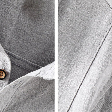 Men’s Breathable Cotton & Linen Casual Shirt
