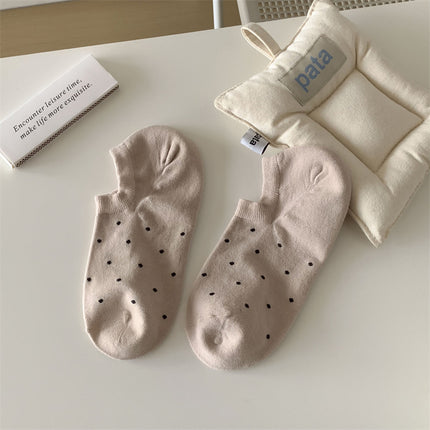 Simple Cotton Invisible Non-Slip Ankle and Boat Socks