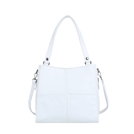European and American Retro PU Barrel-Shaped Handbag