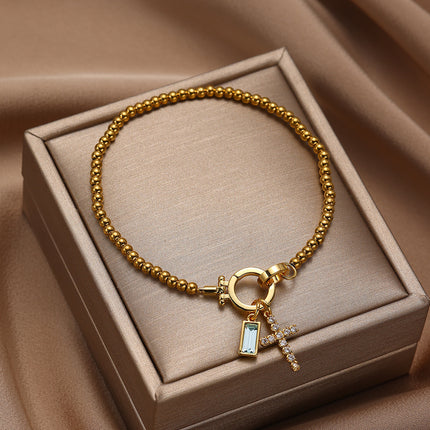 Women’s Stainless Steel Birth Month Initial Bracelet