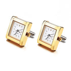 High-Grade Watch Movement Cufflinks – Stainless Steel Mechanical Clock Design