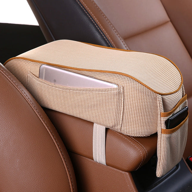 Sports Fabric Car Armrest Box Pad – Universal Console Cushion
