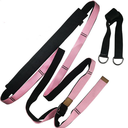 Multi-Use Yoga Stretch Strap with Lumbar Pad – 3.5m Cotton Blend Training Belt
