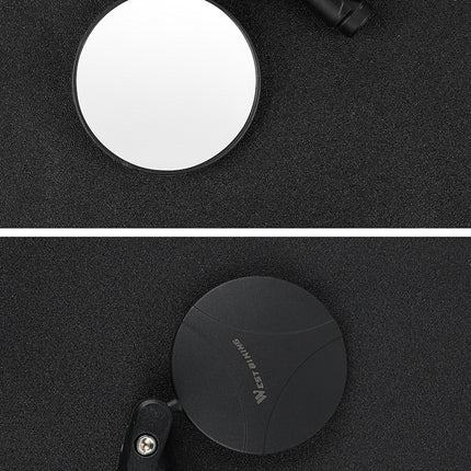 Universal Bicycle Handlebar Rearview Mirror – 360° Adjustable Wide-Angle Convex Mirror