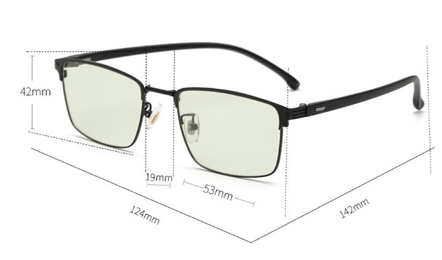 Anti-Blue Light Photochromic Glasses – Flat, Non-Prescription