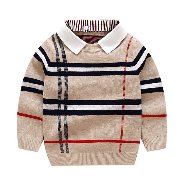 Cotton Pullover Sweater for Boys