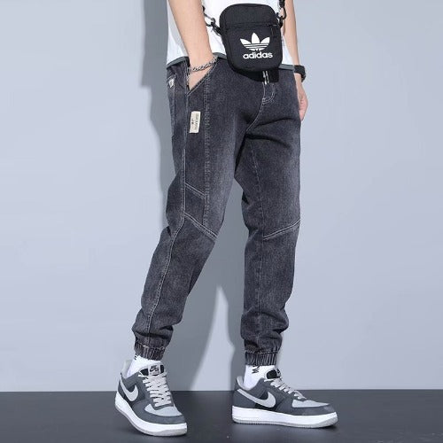 Men’s High-Waist Straight-Leg Denim Pants