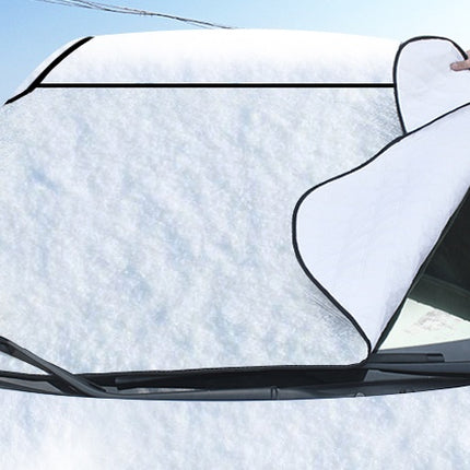 Universal Car Windshield Snow & Frost Cover – Anti-Theft Aluminized Winter Shield