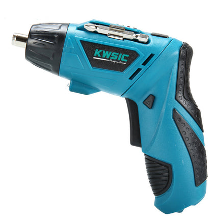 4.8V Rechargeable Multi-Function Electric Screwdriver – 180° Rotating Handle with Battery Indicator