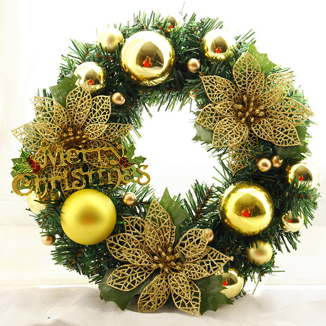 30cm Christmas Wreath – Multicolor Holiday Door & Home Decoration