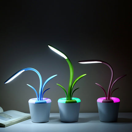 PlantGlow Touch LED Rechargeable Table Lamp