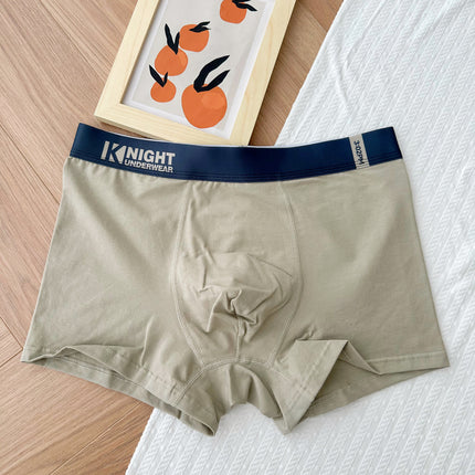 Men’s Letter Print Cotton Sports Shorts – Breathable & Antibacterial