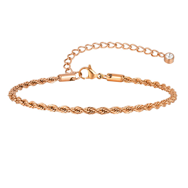 Geometric Stainless Steel Anklet – European & American Women's Style