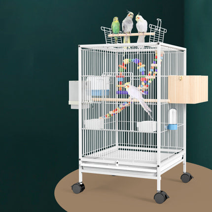 Large Metal Bird Cage for Parrots & Small Birds