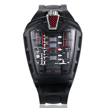 Sports Quartz Watch with Silicone Strap