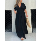 Women’s Casual Summer Short-Sleeve Dress – Lightweight Polyester Dress