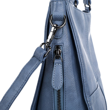 European and American Retro PU Barrel-Shaped Handbag