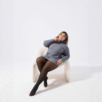 Women’s Sheer Fleece-Lined Leggings – High-Stretch Warm Winter Pants (Plus-Size Options)