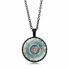 Women’s Vintage Lotus Pod Necklace – Alloy & Acrylic Geometric Pendant