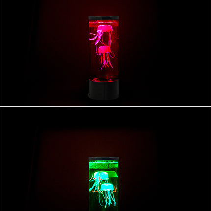 LED Volcano Effect Jellyfish Lamp – Color-Changing Night Light with Flowing Beads