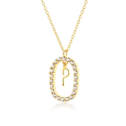 925 Sterling Silver Alphabet Initial Necklace