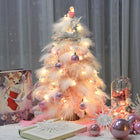 Pink LED Christmas Tree – Feather Decorative Tabletop Holiday Tree