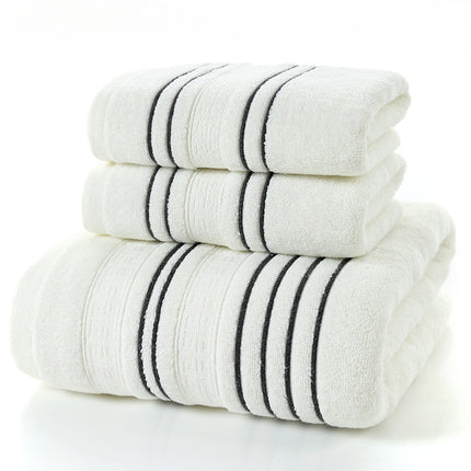 Pure Cotton Towel & Bath Towel Set – Soft Skin-Friendly Yarn-Dyed Towels