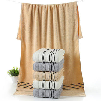 Pure Cotton Towel & Bath Towel Set – Soft Skin-Friendly Yarn-Dyed Towels