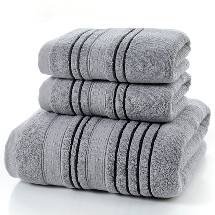 Pure Cotton Towel & Bath Towel Set – Soft Skin-Friendly Yarn-Dyed Towels