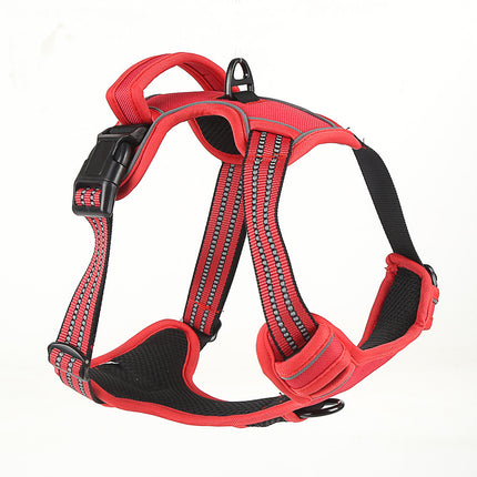 No-Pull Breathable Reflective Dog Harness – Adjustable Pet Chest Vest for Small to Large Dogs