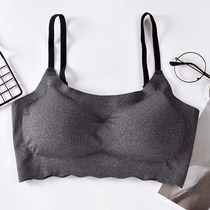 Seamless Vest-Style Full Cup Bra – Traceless Breathable Comfort Fit