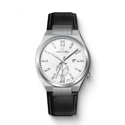 Men’s Stainless Steel Quartz Watch – Waterproof & Luminous with Calendar
