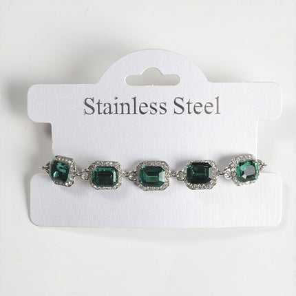 Electroplated Alloy Diamond Shape Bracelet