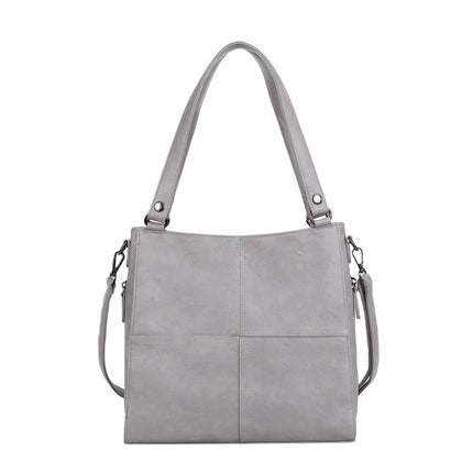 European and American Retro PU Barrel-Shaped Handbag