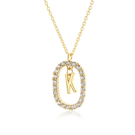 925 Sterling Silver Alphabet Initial Necklace