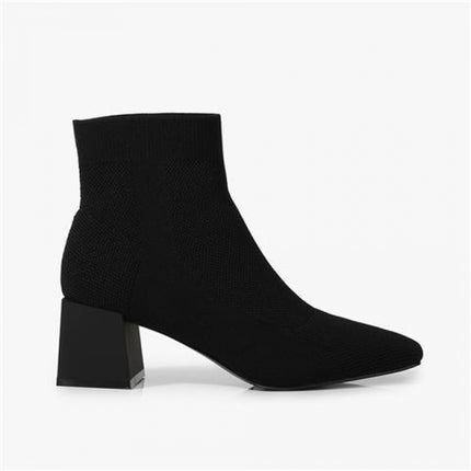 Waterproof Platform Booties with Square Toe for Women