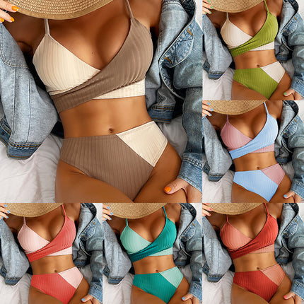 High Waist Cheeky Bikini Set – Soft Polyester Swimwear