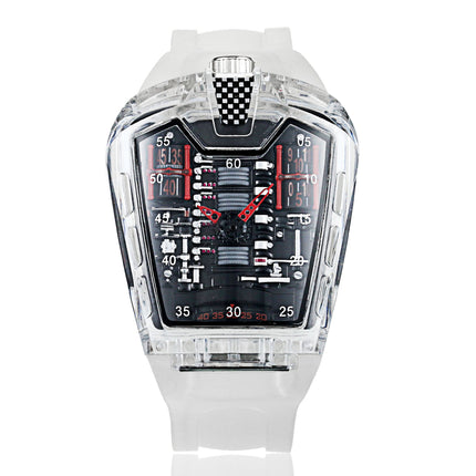 Sports Quartz Watch with Silicone Strap