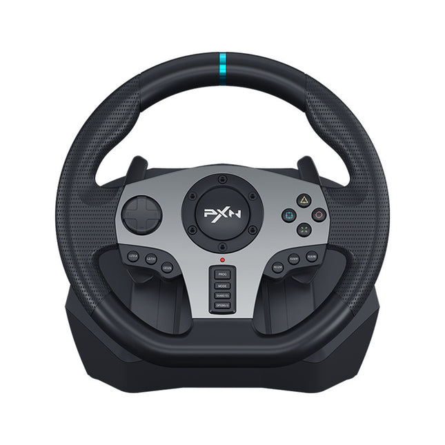 PXNV9 Racing Steering Wheel Set – USB Gaming Wheel with Pedals & Gear Shifter for PC/PS3/PS4/Xbox One/Switch
