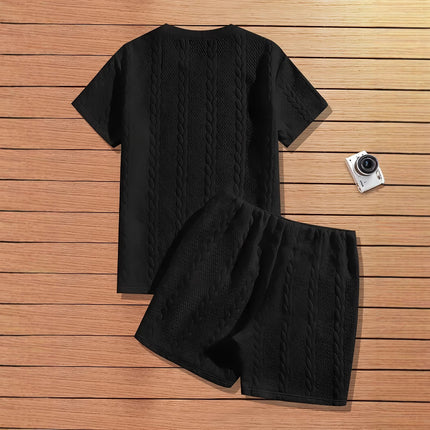 Men’s Summer Sportswear Set – T-Shirt & Trousers