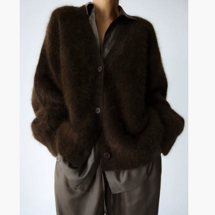 Women’s Loose Fit Long Sleeve Coat – Casual Stitching Polyester Outerwear