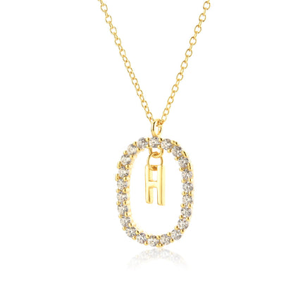 925 Sterling Silver Alphabet Initial Necklace