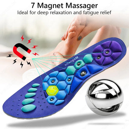 Medical Magnetic Insole Therapy – Orthopedic Sports Massage Foot Insoles for Weight Loss, Slimming, Acupressure & Anti-Fatigue