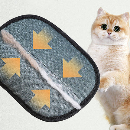 Pet Hair Remover Mitt - Deshedding Grooming Gloves for Dog, Cat & Rabbit (Long, Short & Curly Hair)