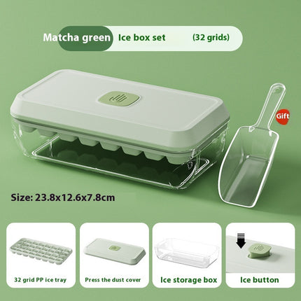 32 Grid Silicone Ice Cube Tray with Lid & Shovel – Easy-Release Ice Maker for Whiskey, Cocktails & Summer Kitchen