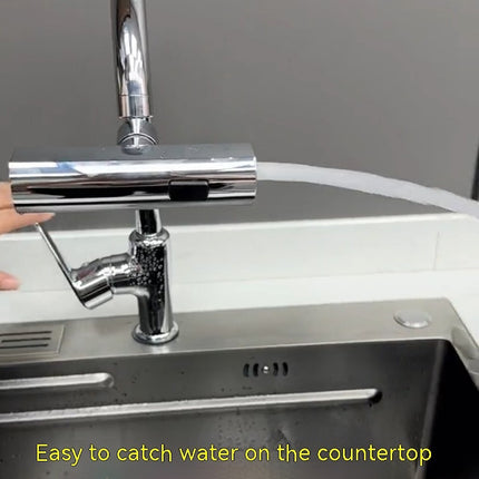 Kitchen Faucet Waterfall Bubbler – 360° Rotating Splash-Proof Nozzle