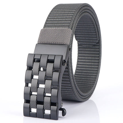 Nylon Weaving Belt with Rectangular Alloy Automatic Buckle