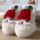 Santa Claus Plush Winter Slippers – Thick EVA Sole Cozy Christmas Indoor Shoes (Unisex)