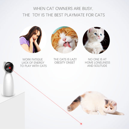 Smart Automatic Cat Laser Toy – Interactive Rotating Light with Handheld & Auto Modes